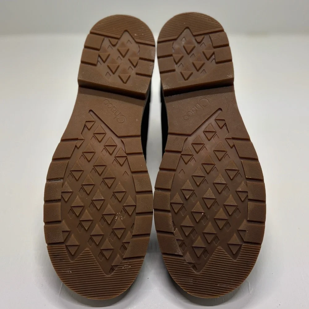 Chaco Women’s Black Leather Chelsea Boots Size 7 Waterproof Lug Sole Like New - Picture 9 of 12